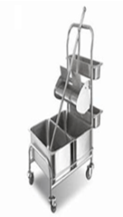 Premium Cleanroom Multi-Bucket Mopping Trolley System