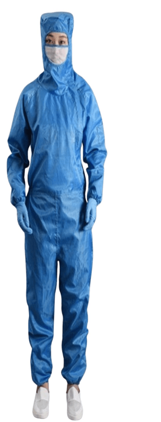 Mandarin Collar Protective Suit with Attached Eye-Open Headgear